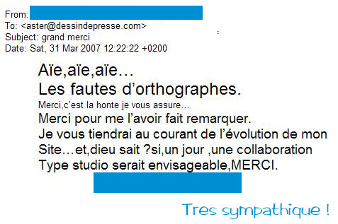 courrier des internautes au sujet de mes dessins 2