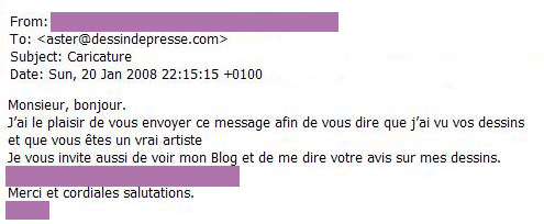 courrier des internautes au sujet de mes dessins 3