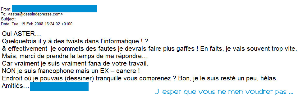 courrier des internautes au sujet de mes dessins 5