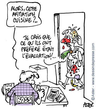 Dessin sur l'évaluation des animateurs de mouvement de jeunesse