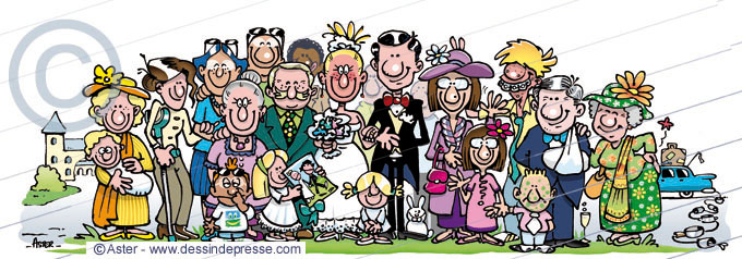 Illustration d'une brochure sur le mariage