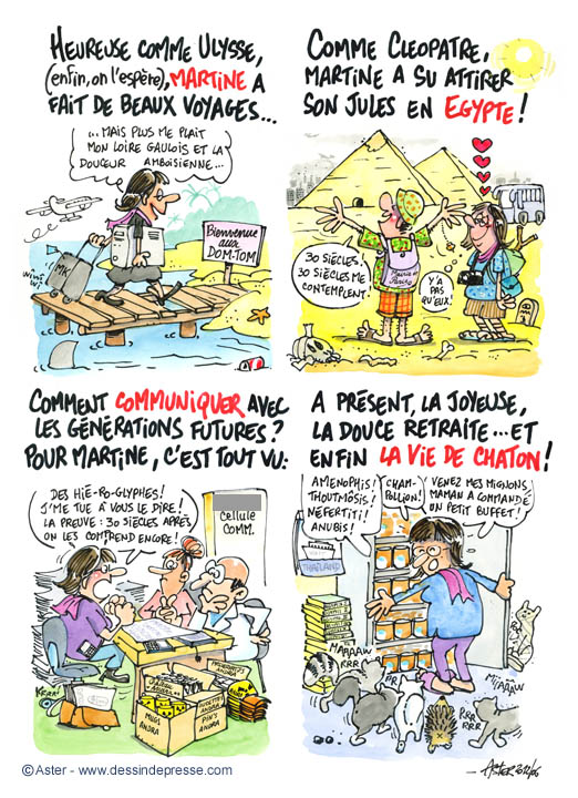 Caricature départ d'un collaborateur- Martine