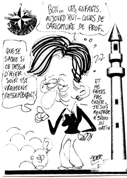 Caricature institutrice