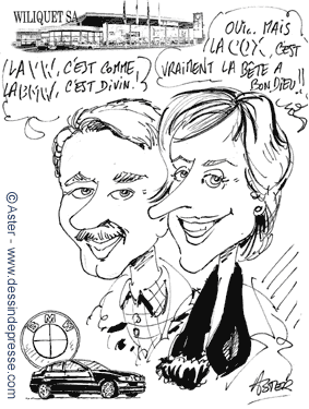 caricature de deux fans de cox