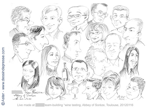 Caricature de groupe