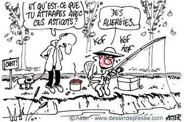 dessin sur l'allergie : allergie asticot