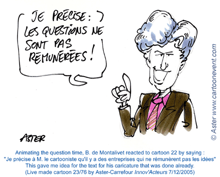 Animation par caricatures en direct au Carrefour Innov'Acteurs